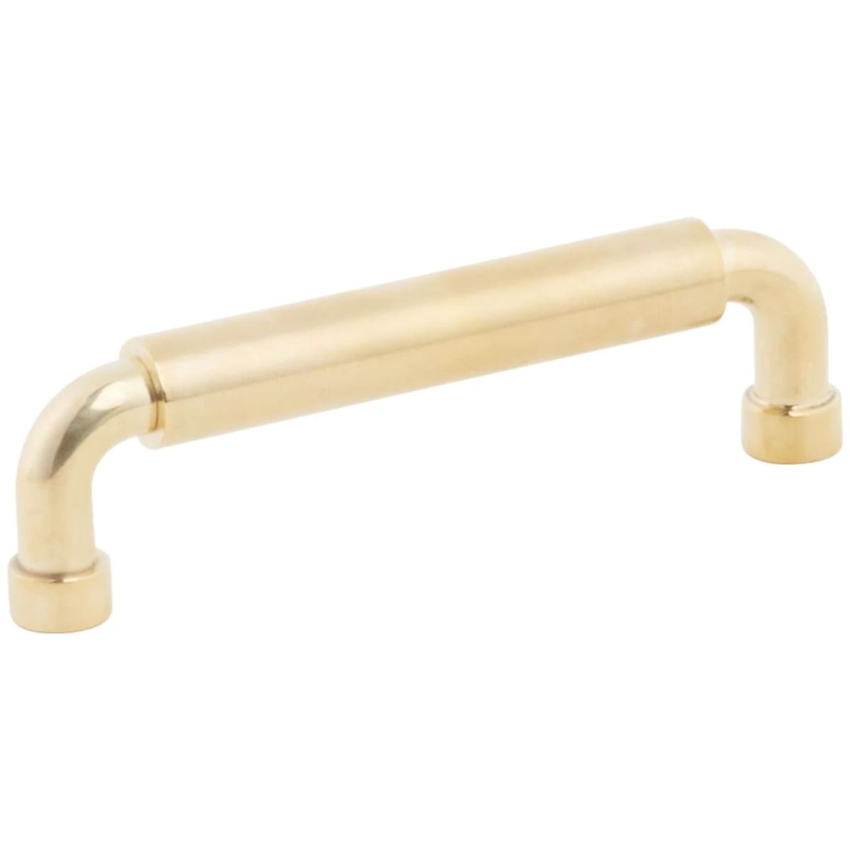 NOHO 4 Inch Center to Center Luxury Solid Brass Single Barrel Cabinet Handle / Drawer Pull