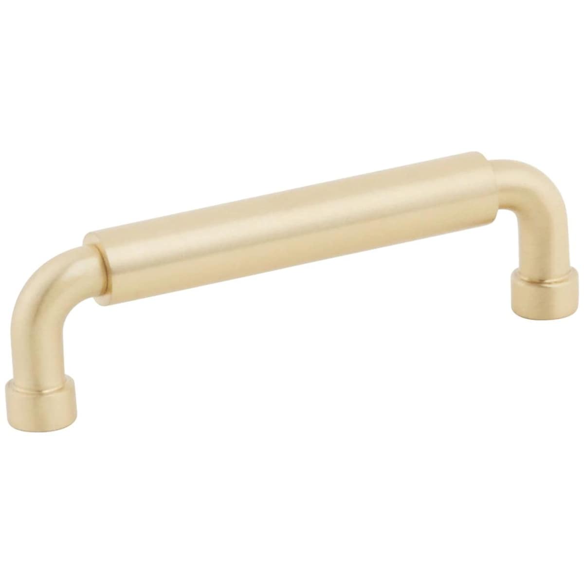 NOHO 4 Inch Center to Center Luxury Solid Brass Single Barrel Cabinet Handle / Drawer Pull