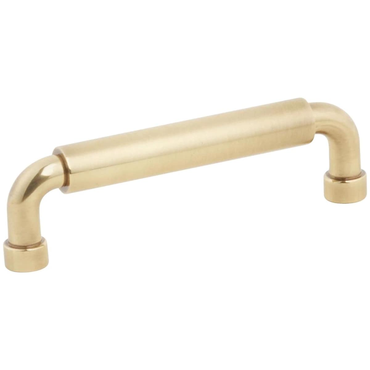 NOHO 4 Inch Center to Center Luxury Solid Brass Single Barrel Cabinet Handle / Drawer Pull