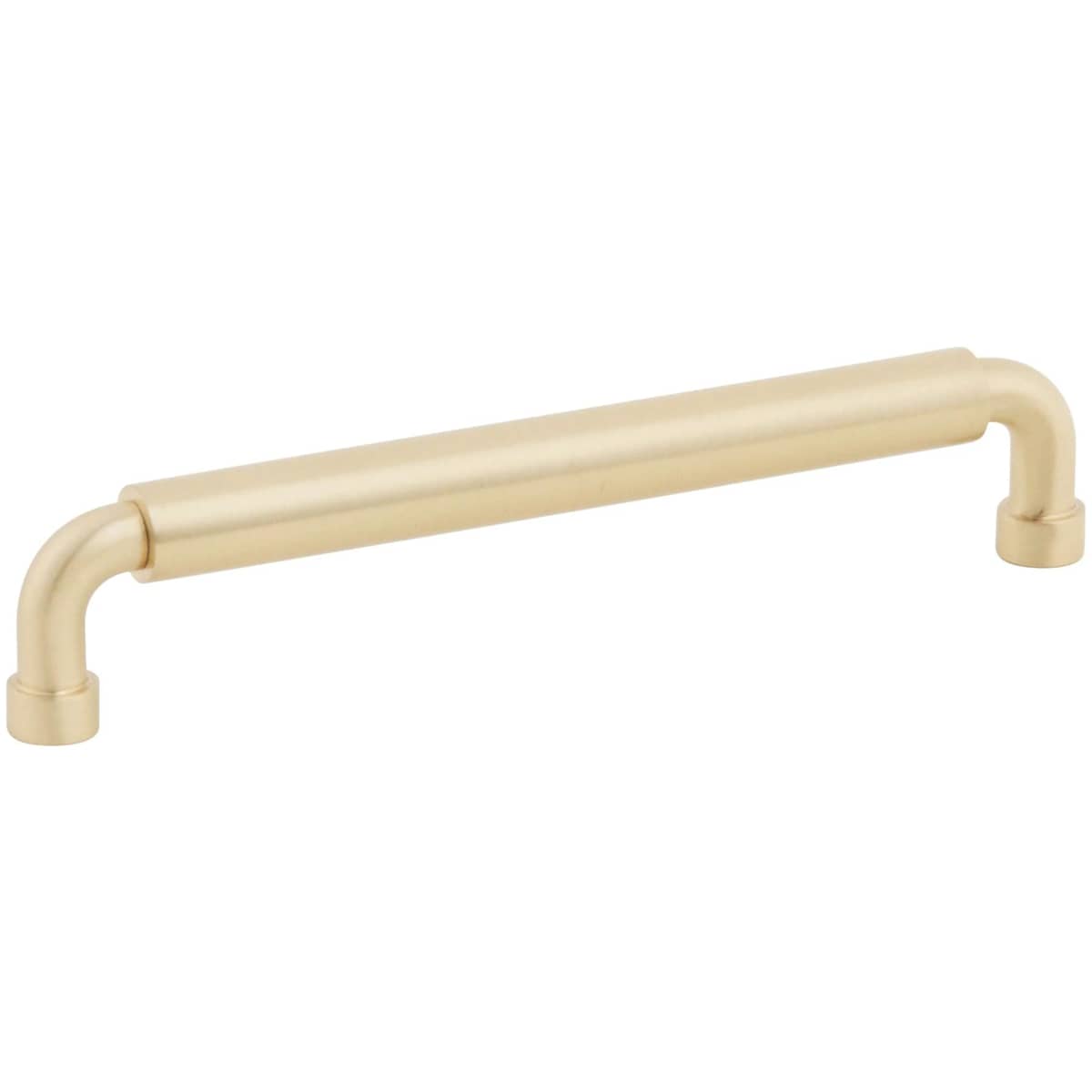 NOHO 6 Inch Center to Center Luxury Solid Brass Single Barrel Cabinet Handle / Drawer Pull