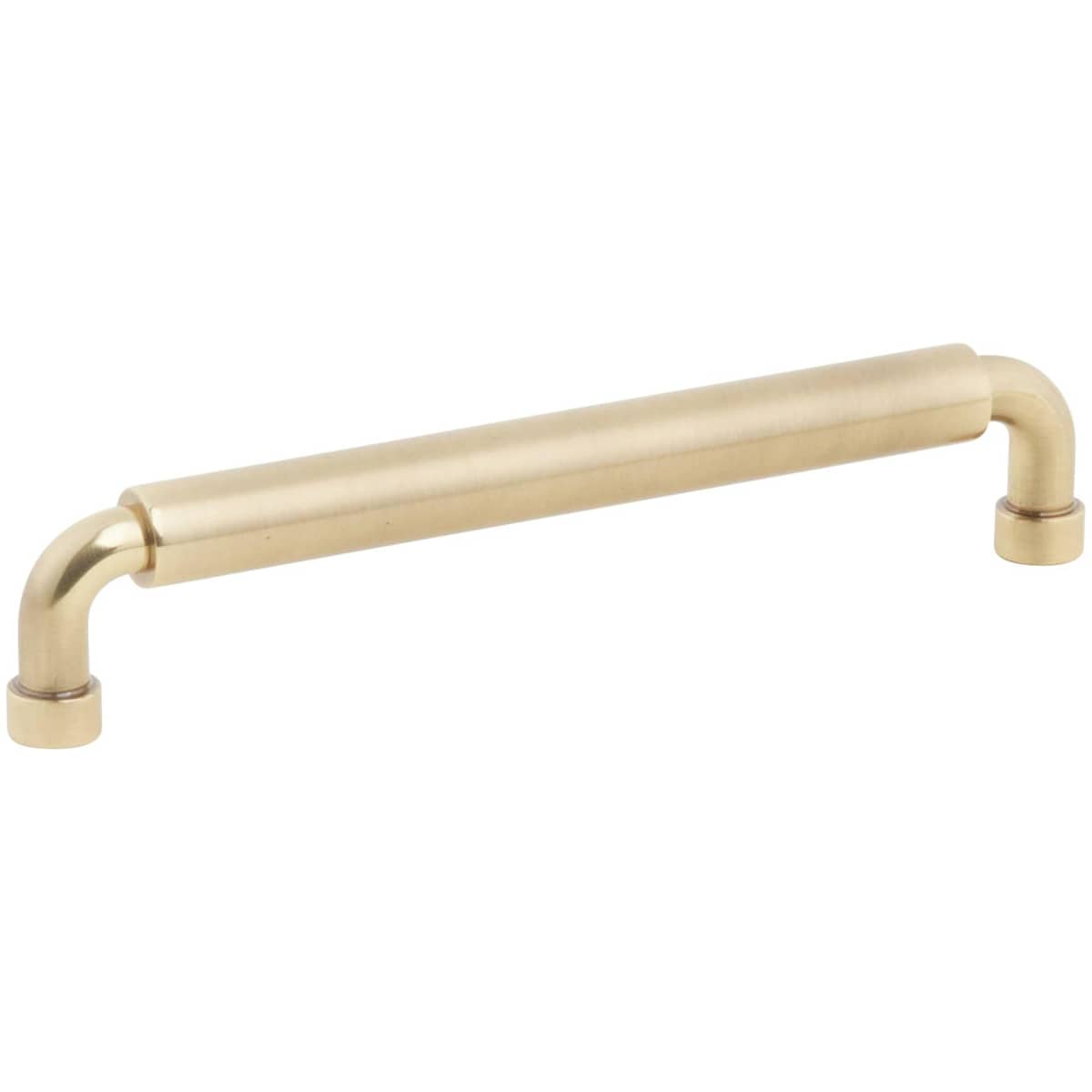 NOHO 6 Inch Center to Center Luxury Solid Brass Single Barrel Cabinet Handle / Drawer Pull
