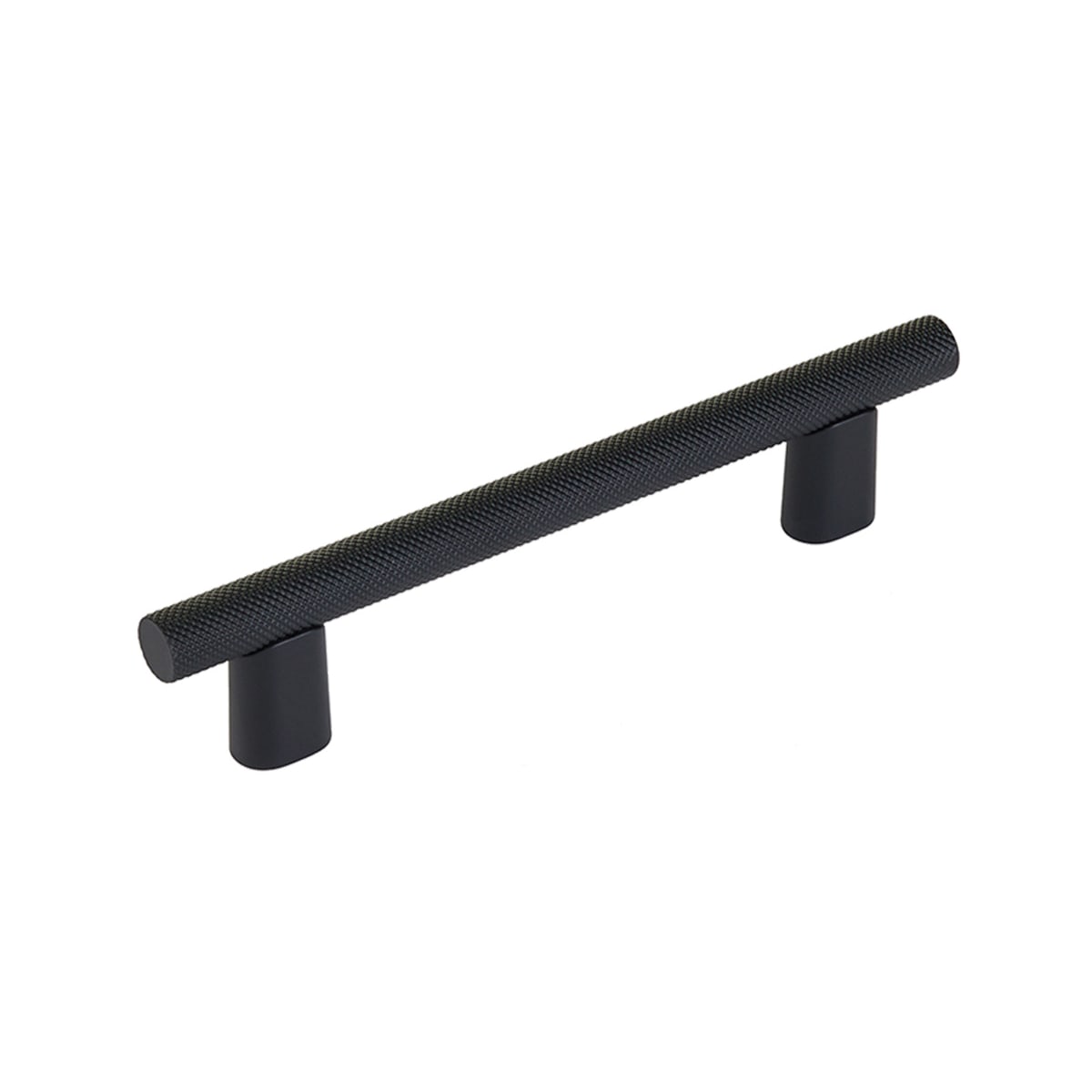 Monza 4" Center to Center Modern Industrial Diamond Knurled Cabinet Bar Handle / Drawer Bar Pull with Wide Base