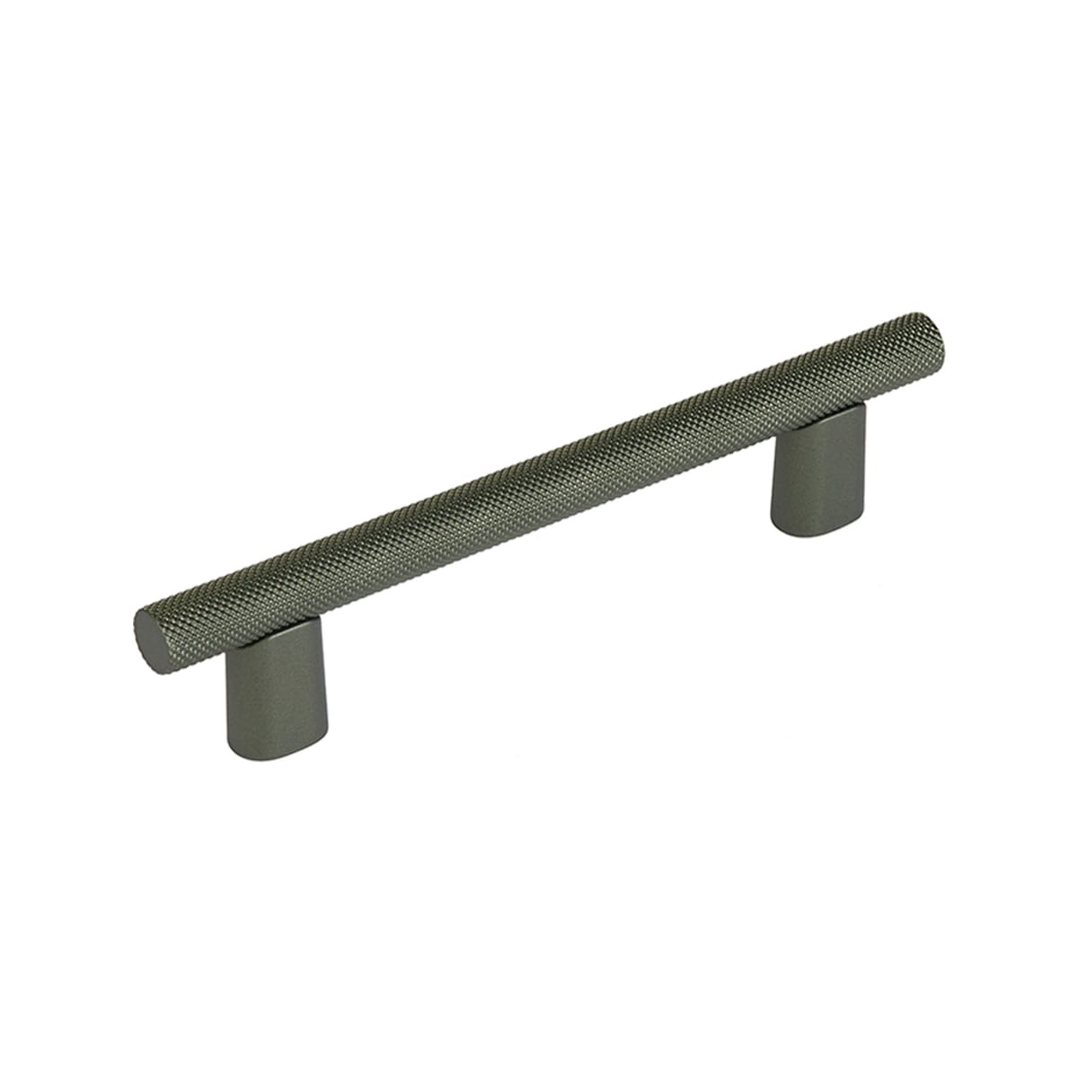 Monza 4" Center to Center Modern Industrial Diamond Knurled Cabinet Bar Handle / Drawer Bar Pull with Wide Base