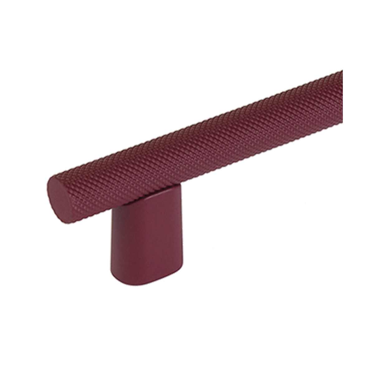 Schaub and Company - 211095-MB - Monza 8" Center to Center Modern Industrial Diamond Knurled Cabinet Handle / Drawer Pull - Made in Italy in Matte Black
