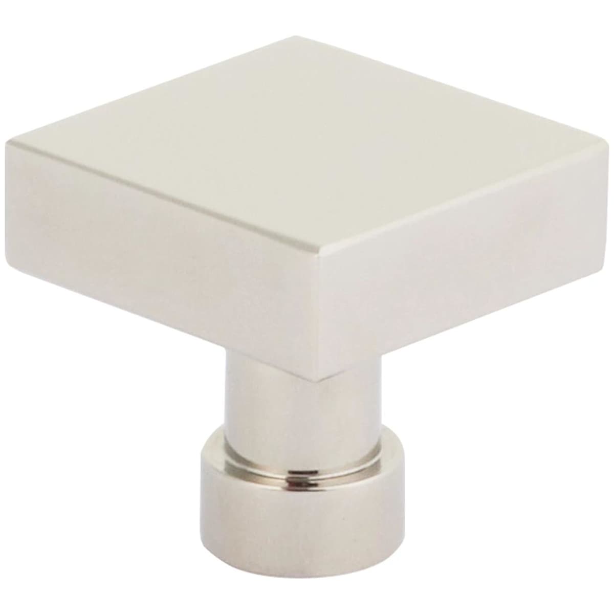 Schaub and Company - 211115-PN - NOHO 1-1/4 Inch Flat Modern Square Solid Brass Cabinet / Drawer Knob in Polished Nickel