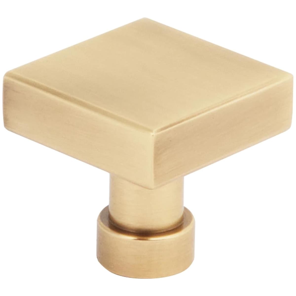 NOHO 1-1/4 Inch Flat Modern Square Solid Brass Cabinet / Drawer Knob