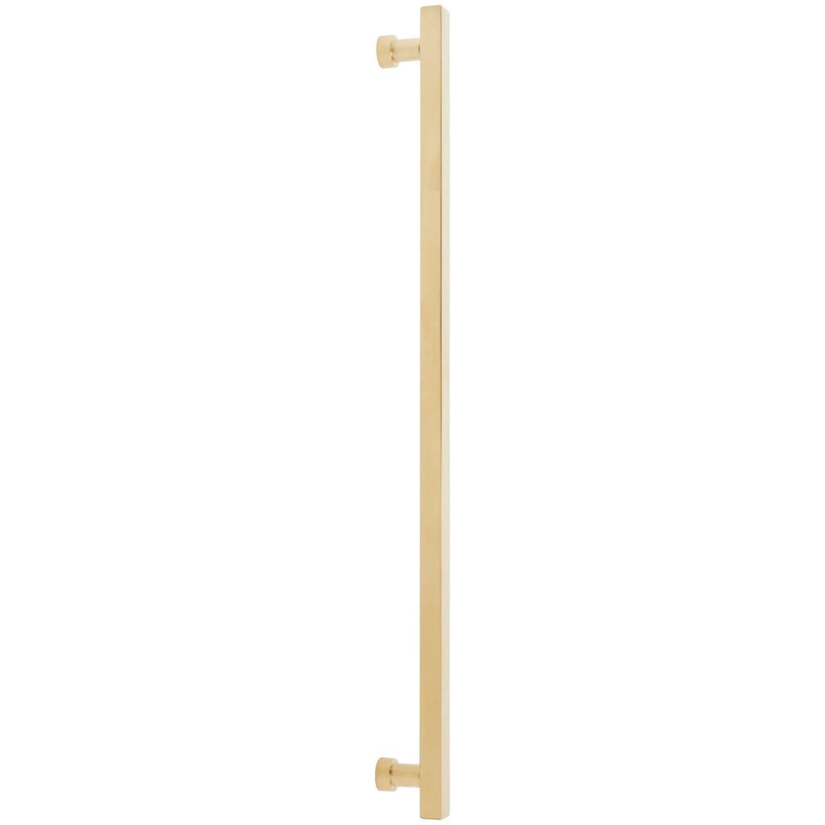 Schaub and Company - 211119-UNBR - NOHO 18 Inch Center to Center Solid Brass Modern Square Appliance Bar Handle / Bar Pull in Unlacquered Brass