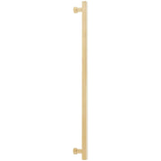 Schaub and Company - 211119-UNBR - NOHO 18 Inch Center to Center Solid Brass Modern Square Appliance Bar Handle / Bar Pull in Unlacquered Brass