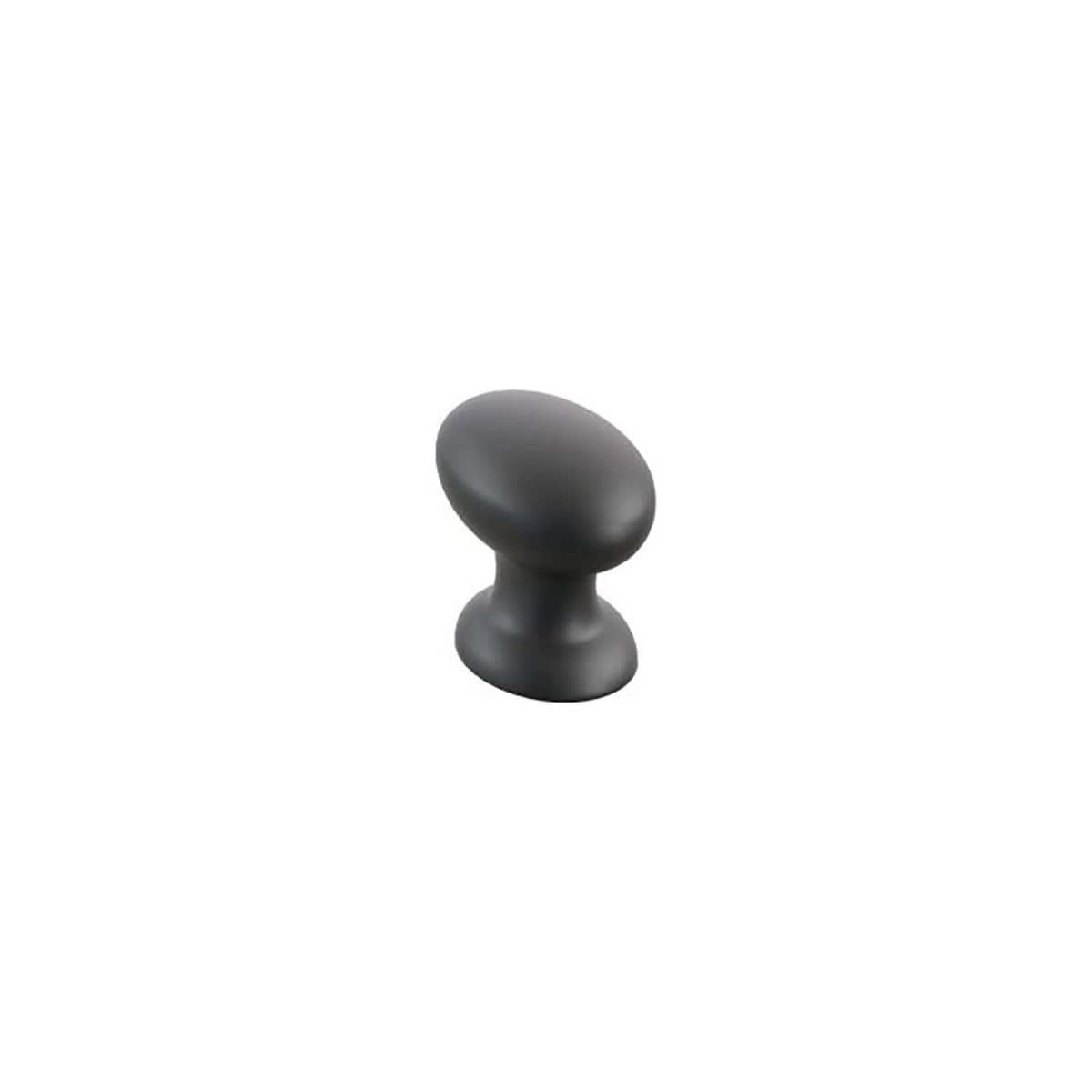 Schaub and Company - 211123-MB - Avenue 1-1/4 Inch Solid Brass Angled Oval Football Cabinet / Drawer Knob in Matte Black
