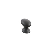Schaub and Company - 211123-MB - Avenue 1-1/4 Inch Solid Brass Angled Oval Football Cabinet / Drawer Knob in Matte Black