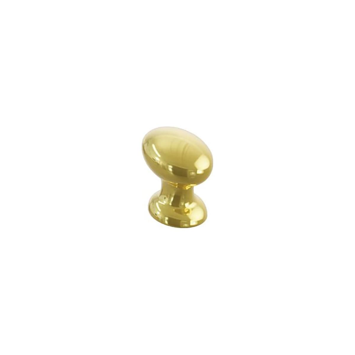 Avenue 1-1/4 Inch Solid Brass Angled Oval Football Cabinet / Drawer Knob