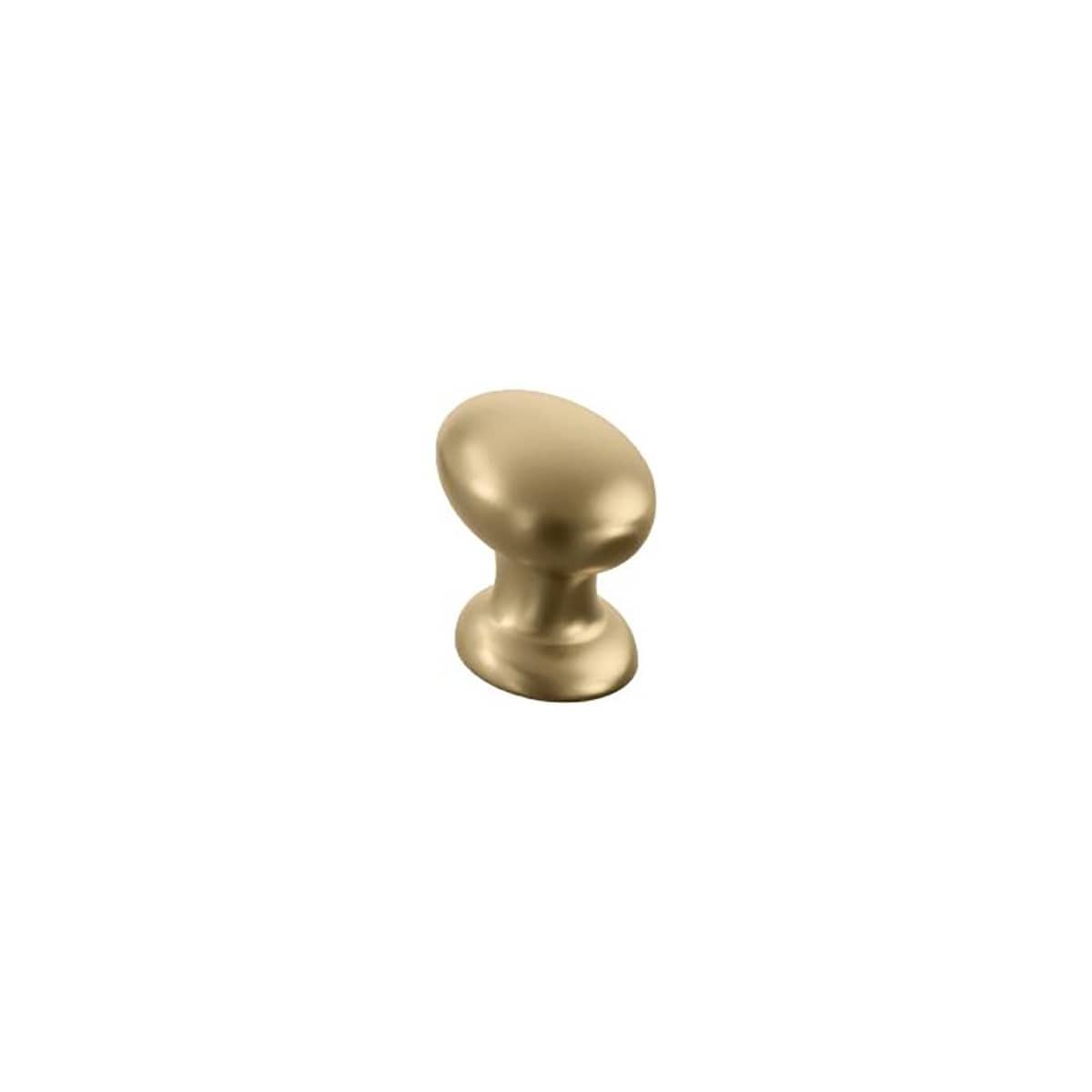 Avenue 1-1/4 Inch Solid Brass Angled Oval Football Cabinet / Drawer Knob