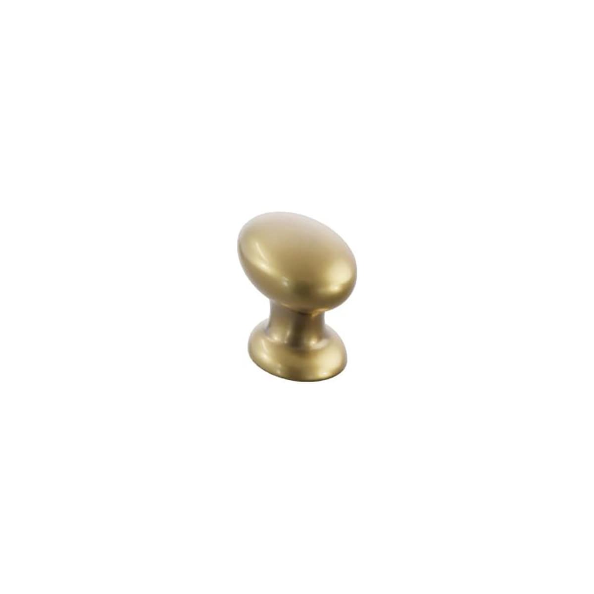 Avenue 1-1/4 Inch Solid Brass Angled Oval Football Cabinet / Drawer Knob