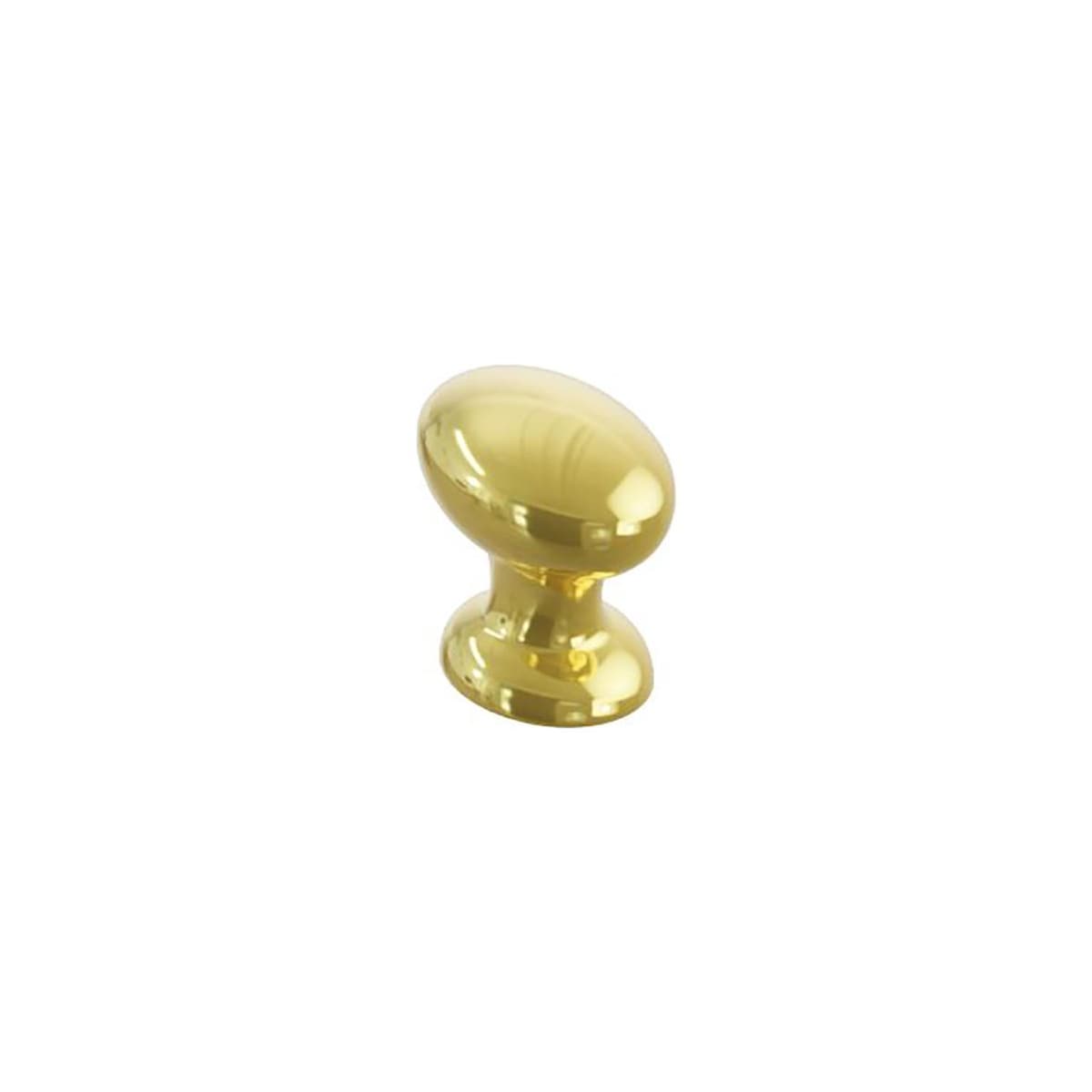 Avenue 1-3/8 Inch Solid Brass Angled Oval Football Cabinet / Drawer Knob
