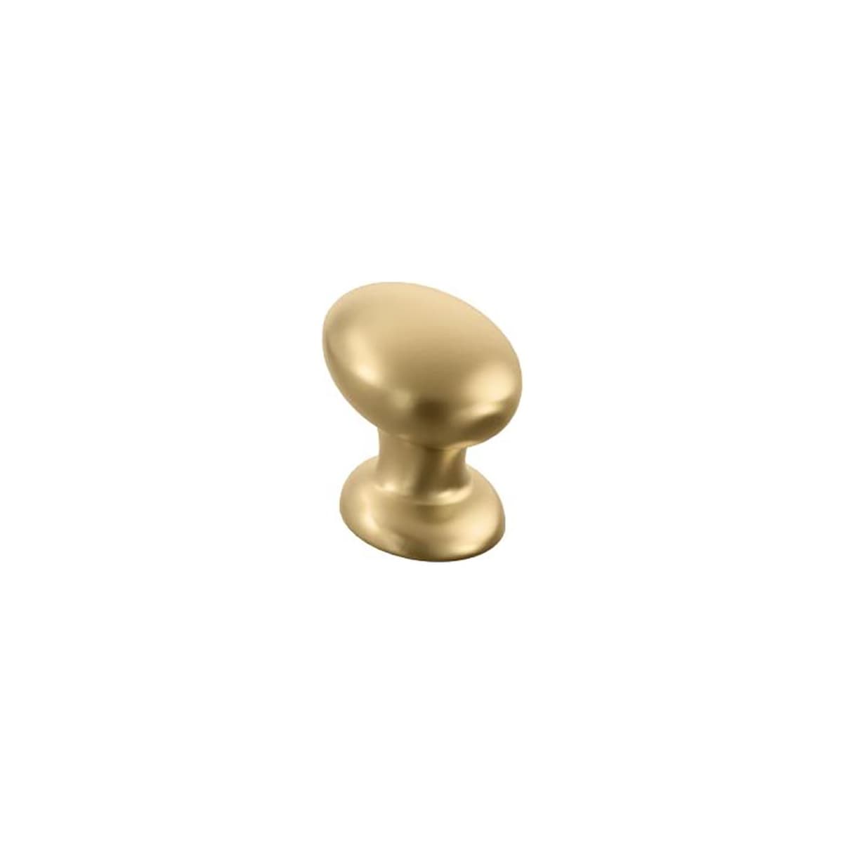Avenue 1-3/8 Inch Solid Brass Angled Oval Football Cabinet / Drawer Knob
