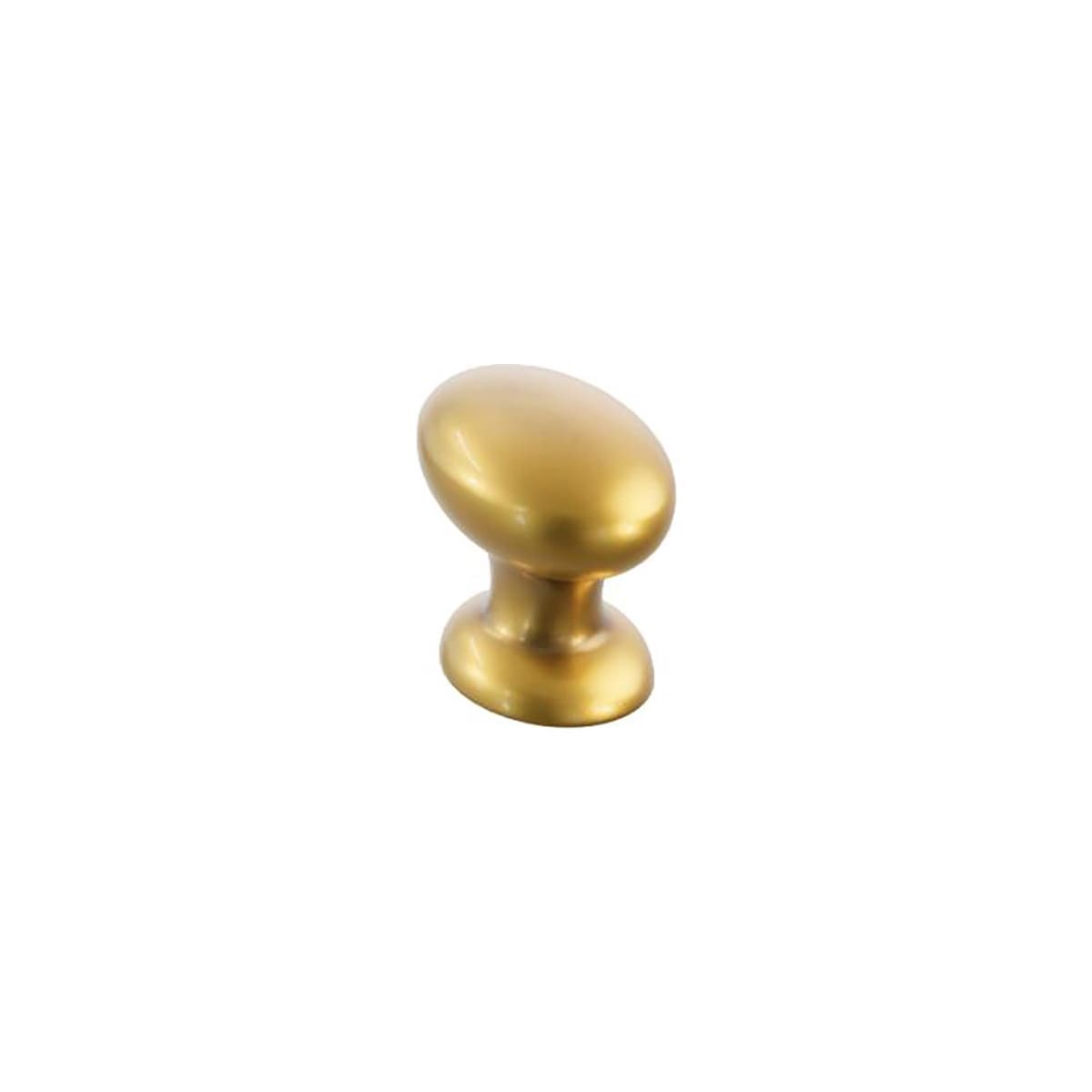 Avenue 1-3/8 Inch Solid Brass Angled Oval Football Cabinet / Drawer Knob