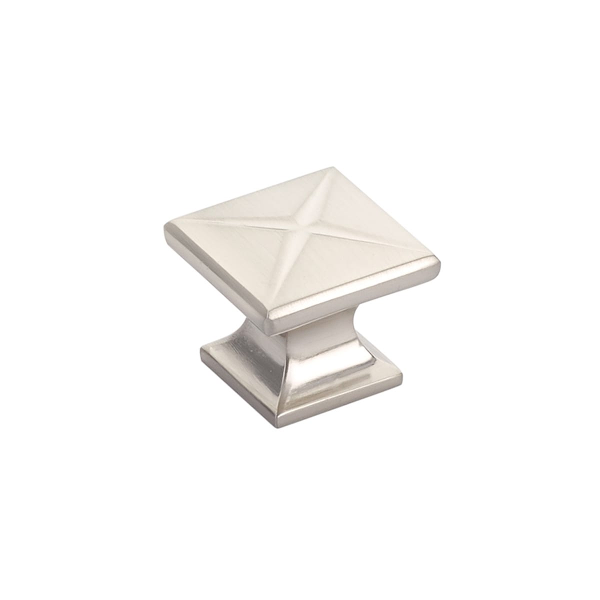 Northport 1-3/8" Contemporary Square Cabinet Knob with "X" Design