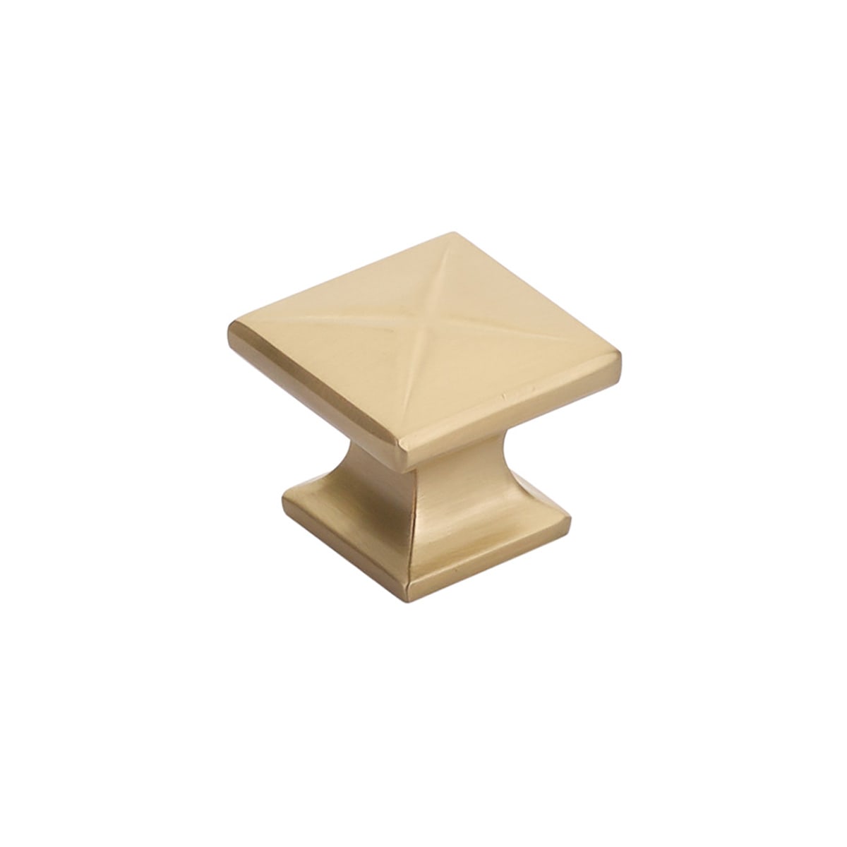 Northport 1-3/8" Contemporary Square Cabinet Knob with "X" Design