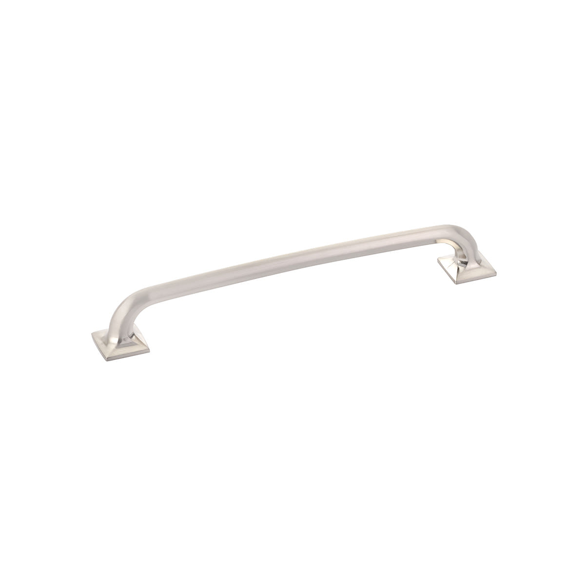 Schaub and Company - 217-BN - Northport 8" Center to Center Contemporary Industrial Cabinet Handle Pull with Square Footplates in Brushed Nickel