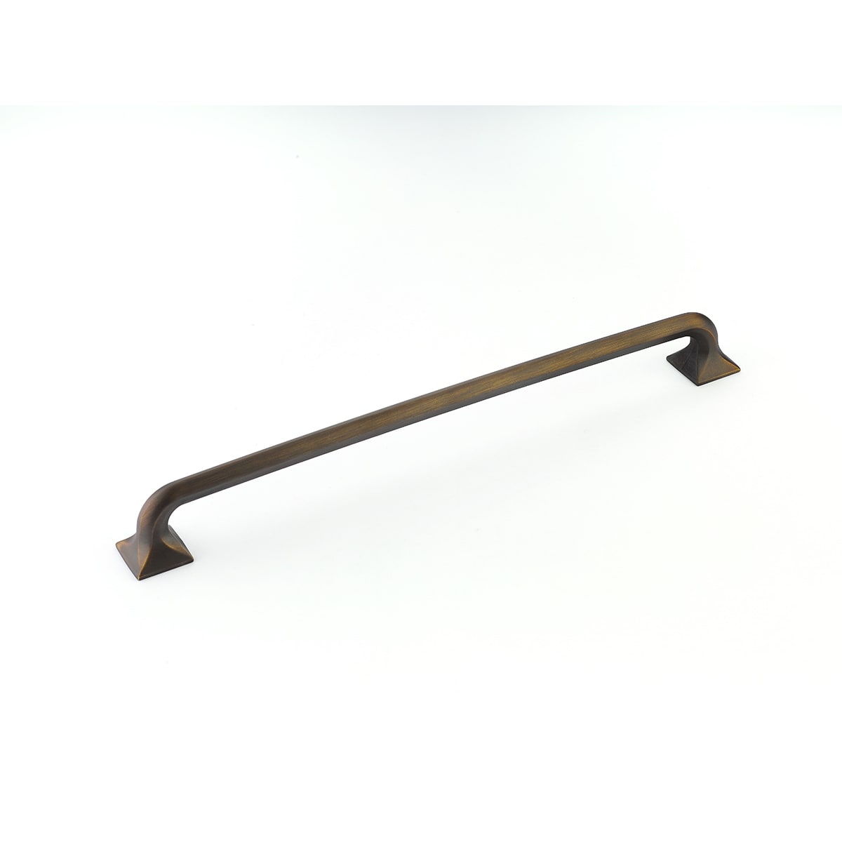 Schaub and Company - 218-ABZ - Northport 15" Center to Center Nautical Style Appliance Pull / Handle with Square Footplates in Ancient Bronze
