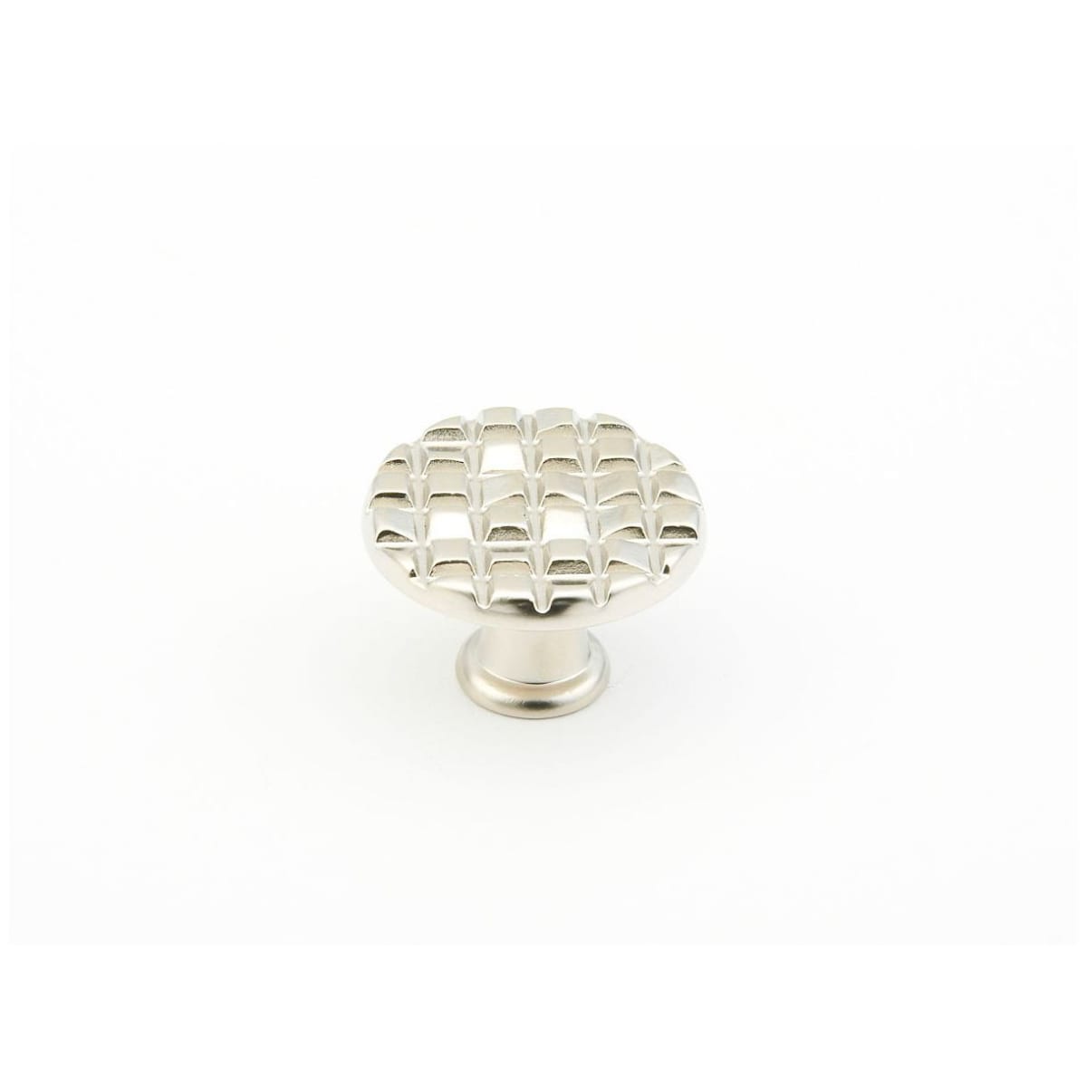 Schaub and Company - 2370-15 - Mosaic 1-1/8" Designer Round Pressed Cabinet Knob - Made in Italy in Satin Nickel