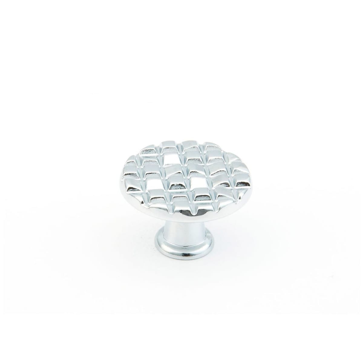 Schaub and Company - 2370-26 - Mosaic 1-1/8" Designer Round Pressed Cabinet Knob - Made in Italy in Polished Chrome