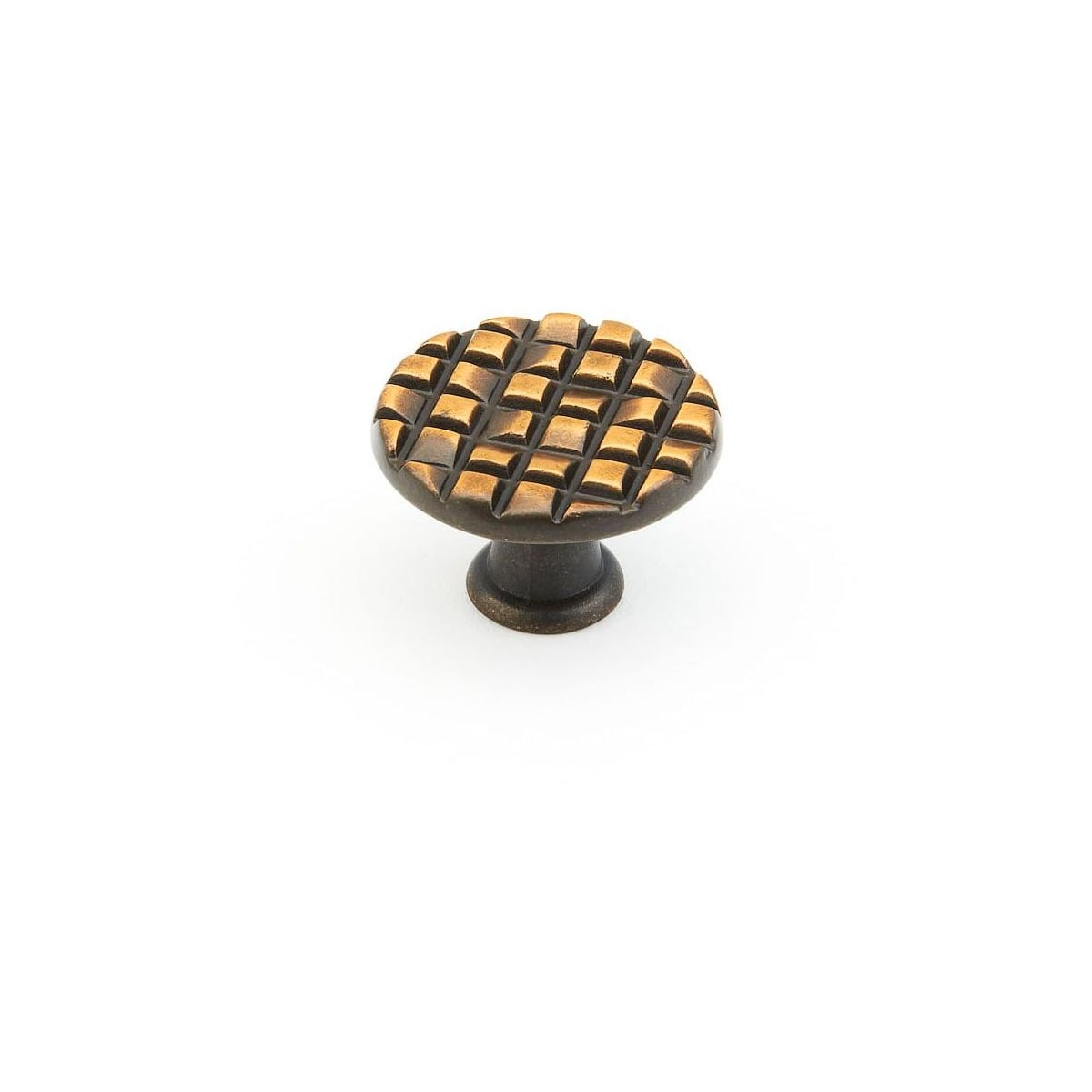 Mosaic 1-1/8" Designer Round Pressed Cabinet Knob - Made in Italy