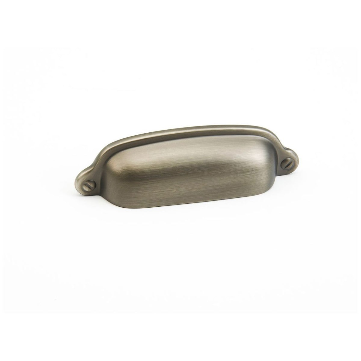 Schaub and Company - 743-AN - Country 3" Center to Center Solid Brass Traditional Shell / Cup Cabinet Pull in Antique Nickel