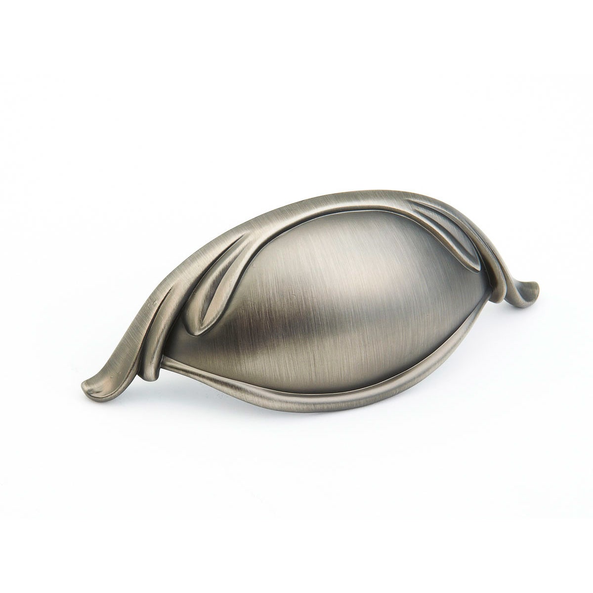 Schaub and Company - 265-AN - French Farm 3" Center to Center Traditional Farmhouse Cabinet Cup Pull / Drawer Cup Pull in Antique Nickel