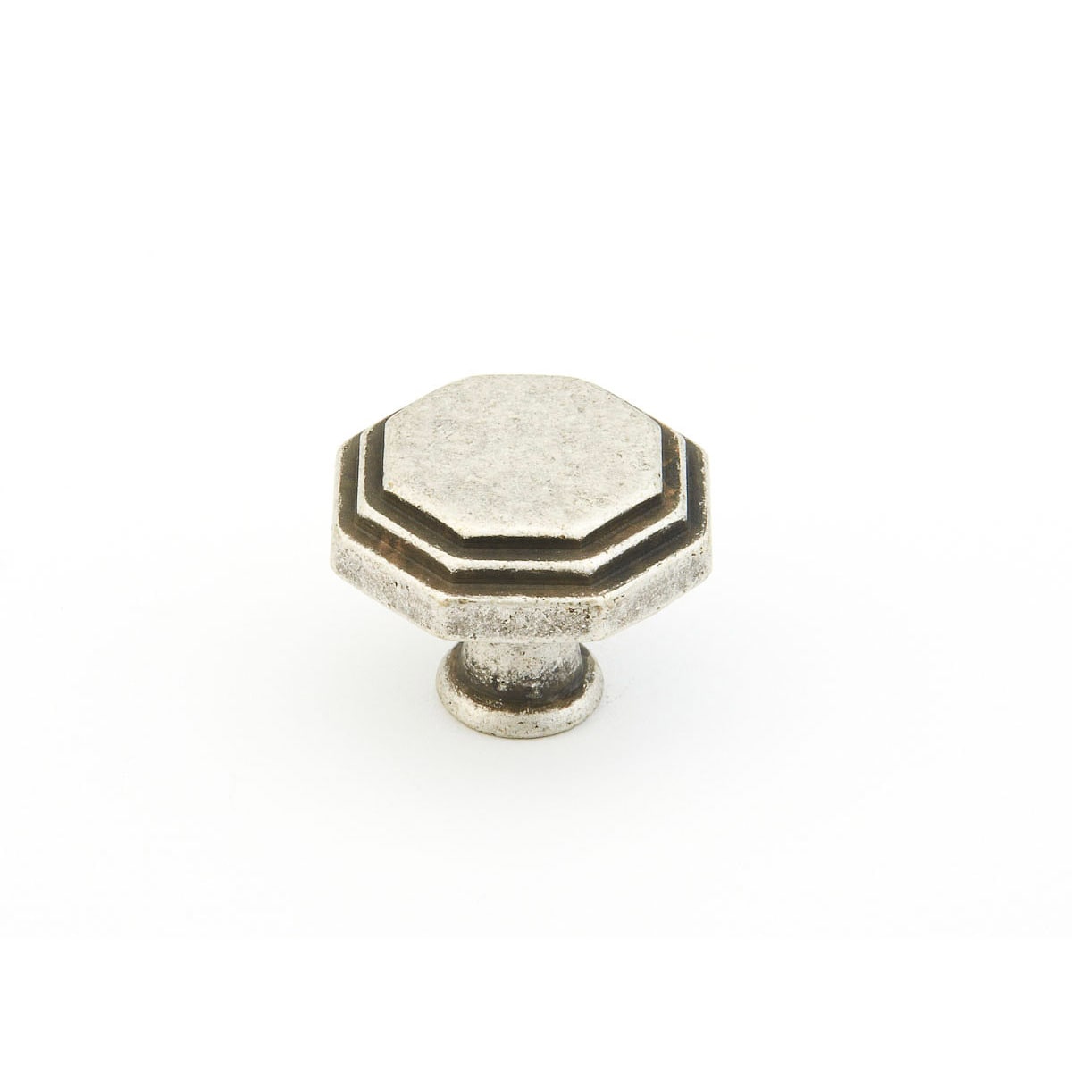 Schaub and Company - 283-FS - Firenza 1-1/8" Geometric Traditional Old World Cabinet Knob - Made in Italy in Firenza Silver