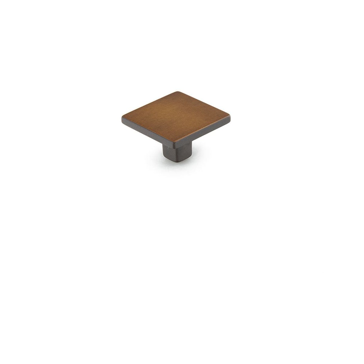 Schaub and Company - 360-BRBZ-10PACK - Armadio Pack of (10) Modern 1-3/8" Square Cabinet Knobs - Made in Italy in Burnished Bronze