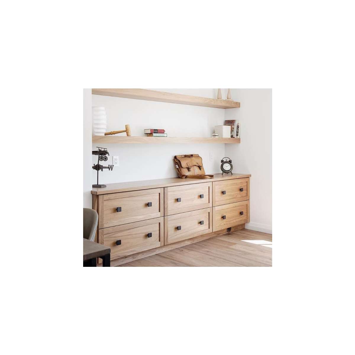 Schaub and Company - 361-SSB - Armadio 1-1/4" Center to Center 4-3/4" Long Modern Minimalist Flat Bar Cabinet Handle / Drawer Pull in Signature Satin Brass