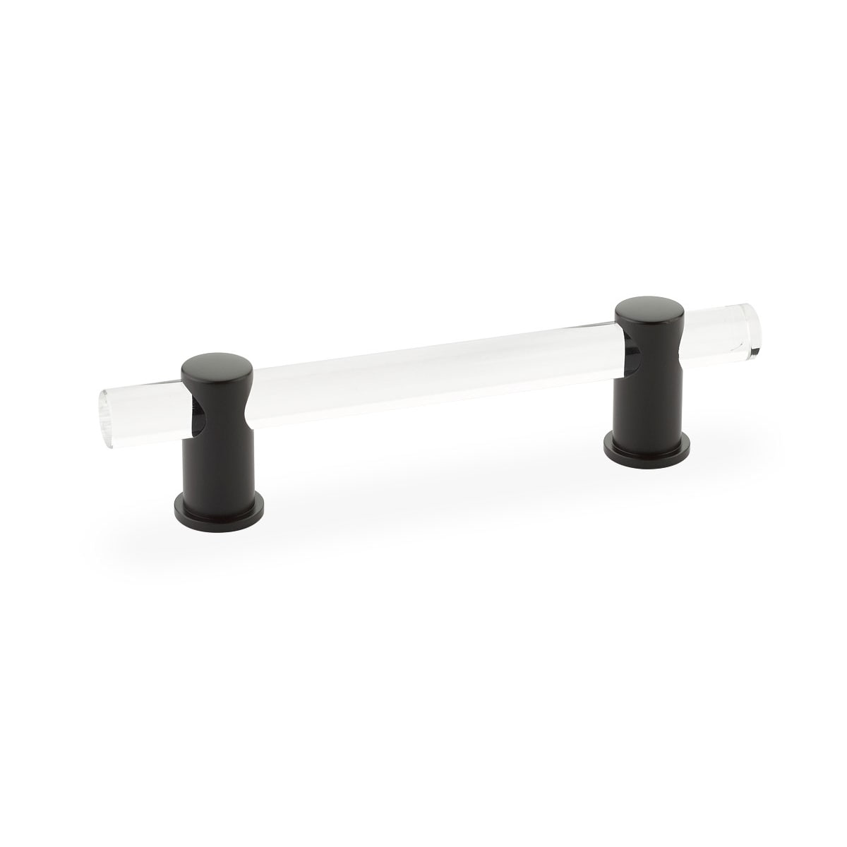 Lumiere 6" Euro Modern Solid Brass and Adjustable Acrylic Bar Luxury Cabinet Handle / Drawer Pull