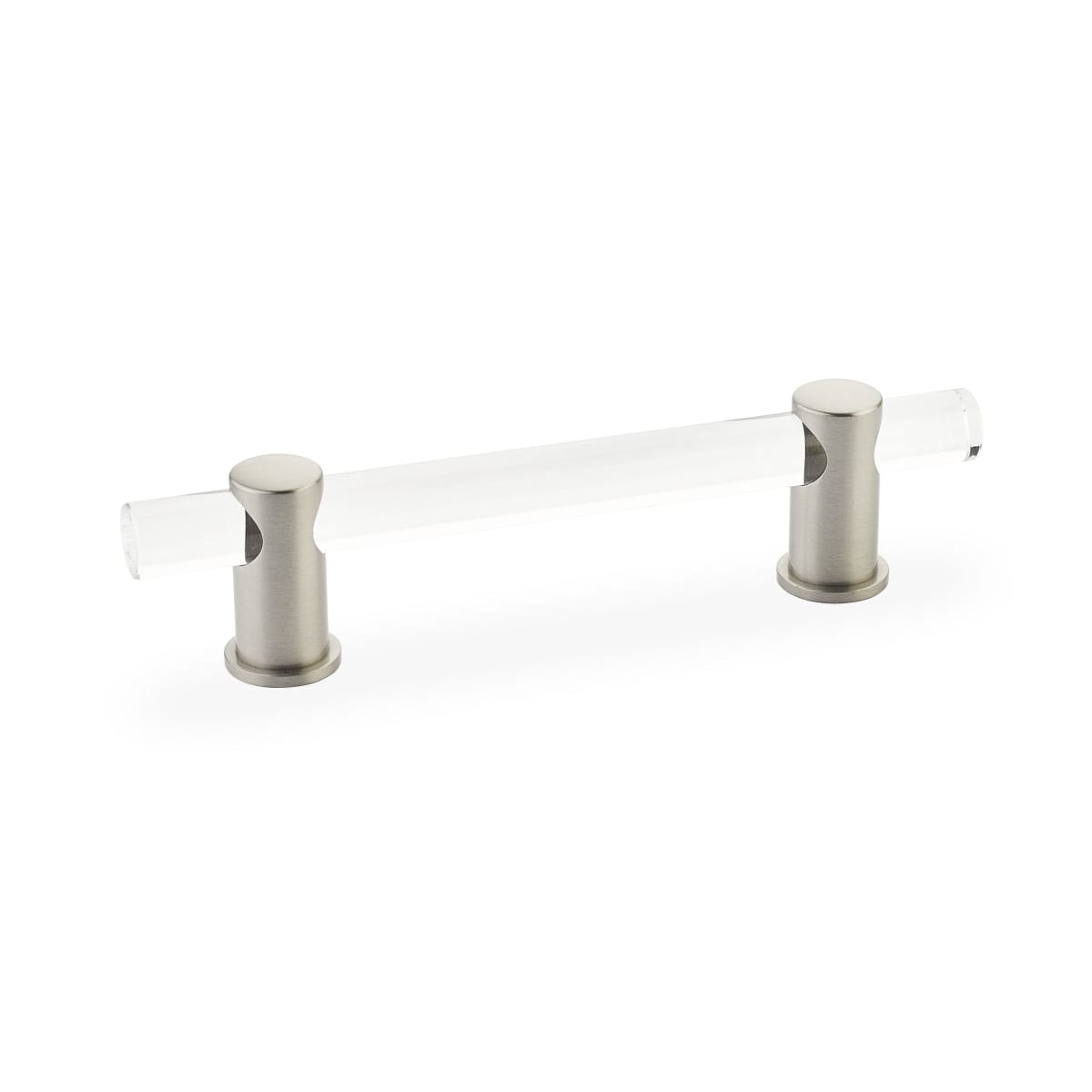Lumiere 6" Euro Modern Solid Brass and Adjustable Acrylic Bar Luxury Cabinet Handle / Drawer Pull
