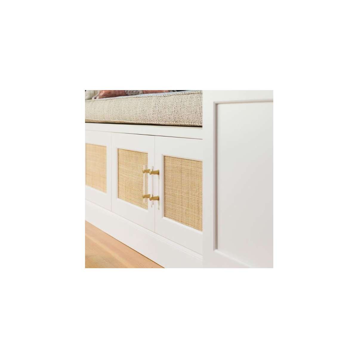Schaub and Company - 404-PN - Lumiere 6" Euro Modern Solid Brass and Adjustable Acrylic Bar Luxury Cabinet Handle / Drawer Pull in Polished Nickel
