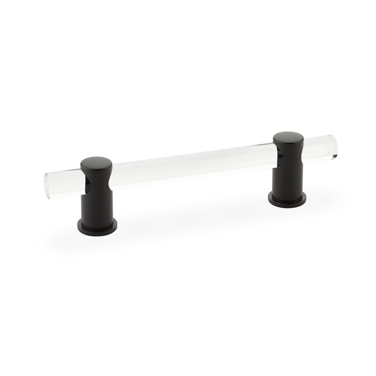 Lumiere 6" Euro Modern Solid Brass and Adjustable Acrylic Bar Luxury Cabinet Handle / Drawer Pull