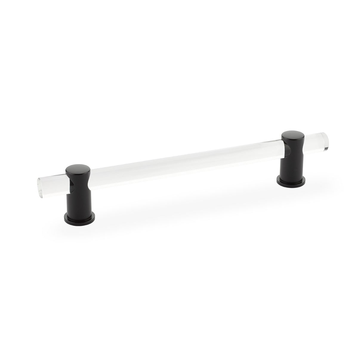 Lumiere 8" Euro Modern Solid Brass and Acrylic Bar Luxury Adjustable Cabinet Handle / Drawer Pull