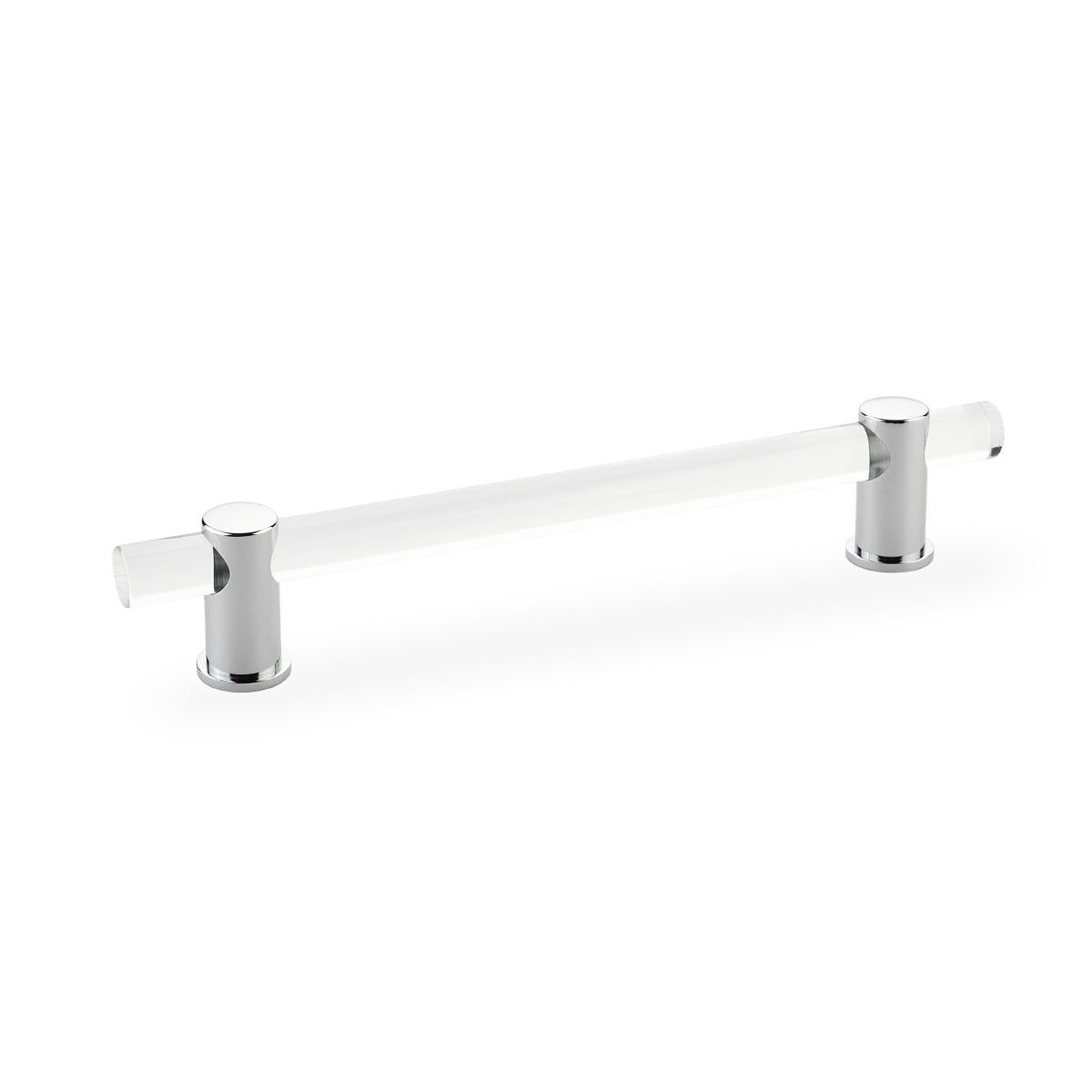 Lumiere 8" Euro Modern Solid Brass and Acrylic Bar Luxury Adjustable Cabinet Handle / Drawer Pull