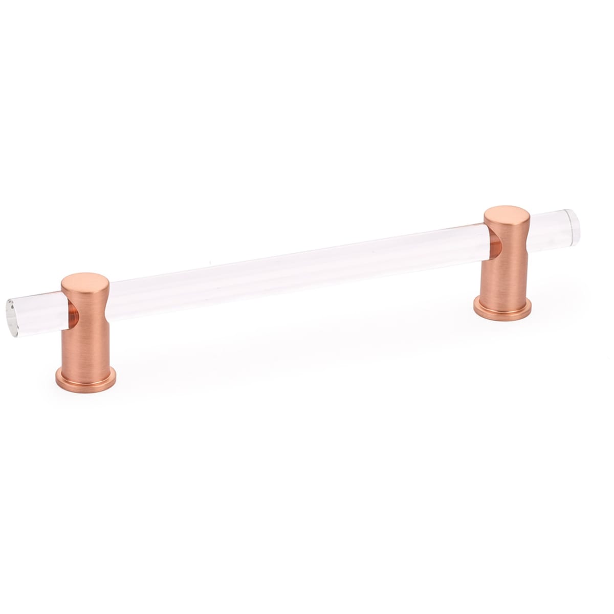 Lumiere 8" Euro Modern Solid Brass and Acrylic Bar Luxury Adjustable Cabinet Handle / Drawer Pull