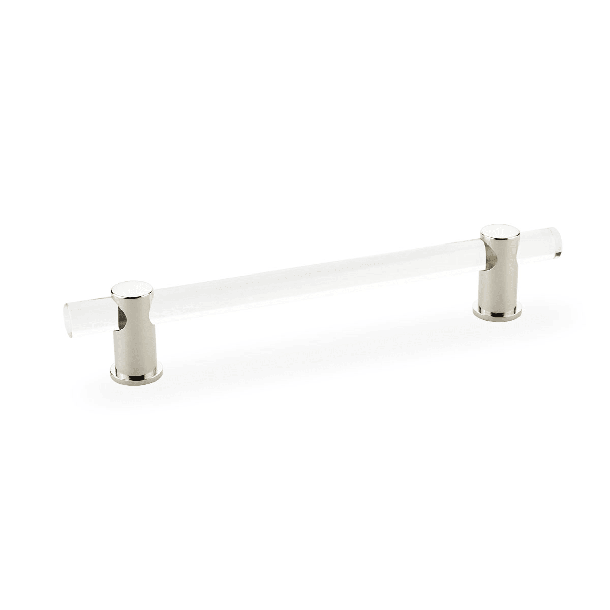Lumiere 8" Euro Modern Solid Brass and Acrylic Bar Luxury Adjustable Cabinet Handle / Drawer Pull