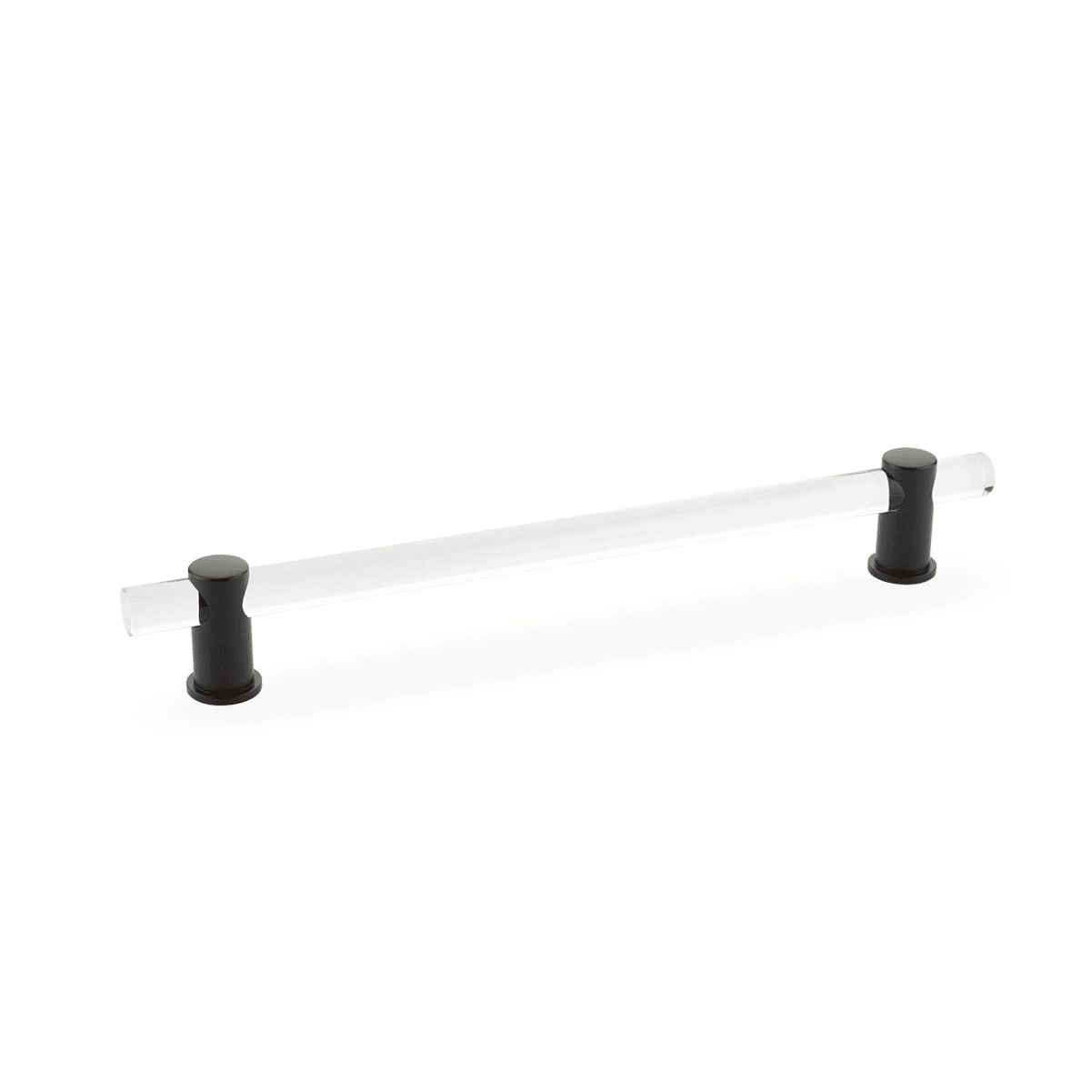 Lumiere 10" Euro Modern Luxury Solid Brass and Acrylic Bar Large Adjustable Cabinet Handle / Drawer Pull