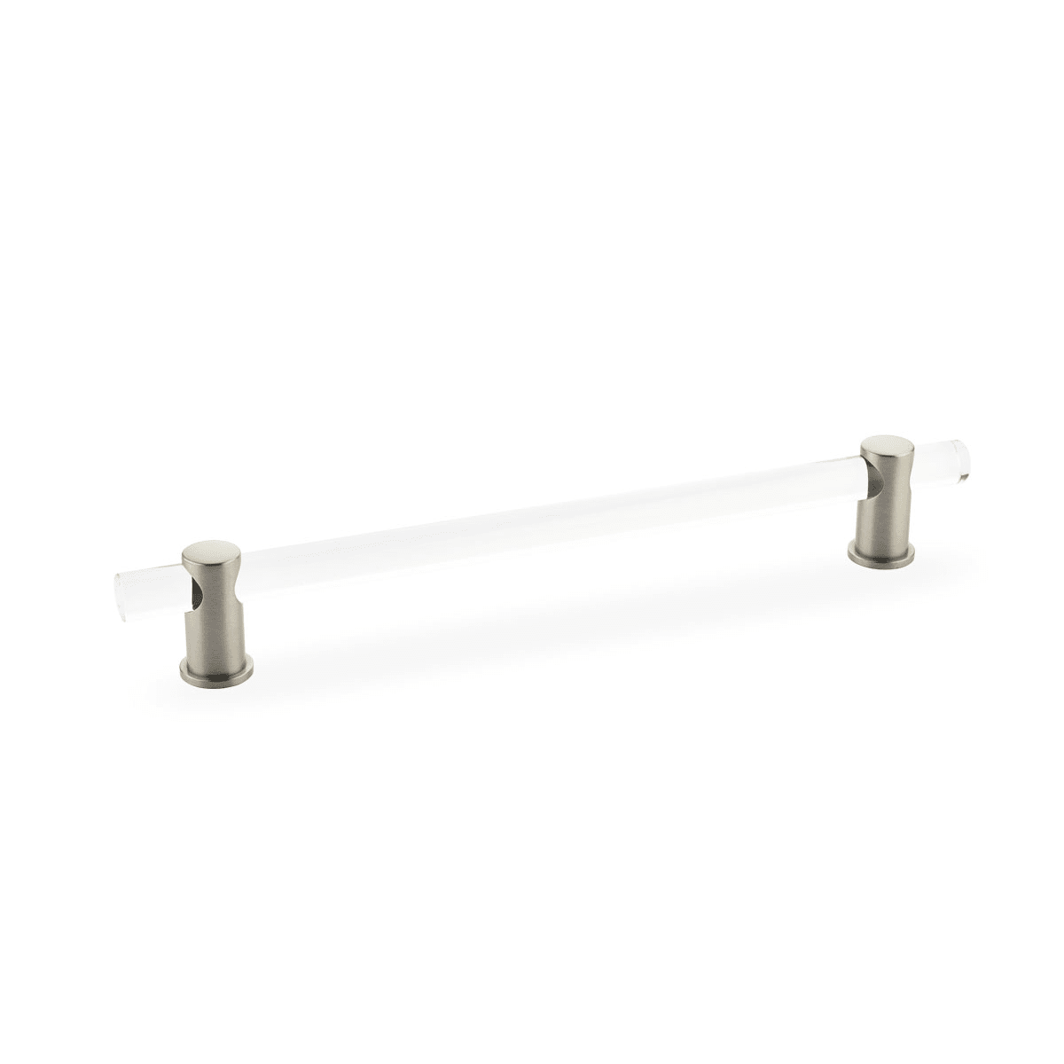 Lumiere 10" Euro Modern Luxury Solid Brass and Acrylic Bar Large Adjustable Cabinet Handle / Drawer Pull