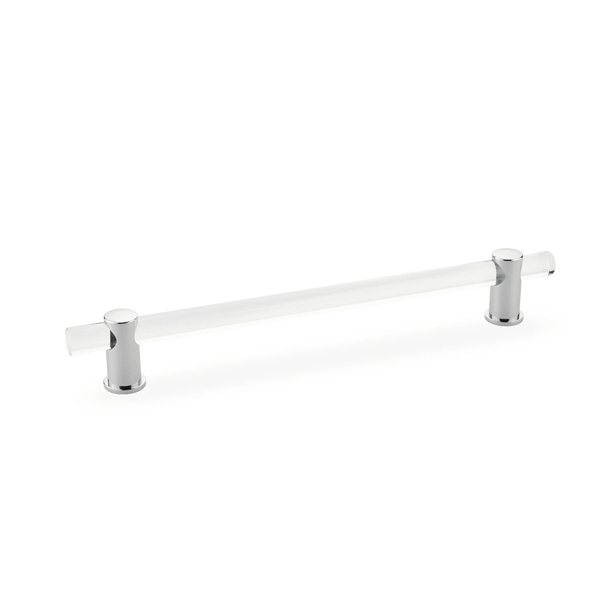 Lumiere 10" Euro Modern Luxury Solid Brass and Acrylic Bar Large Adjustable Cabinet Handle / Drawer Pull