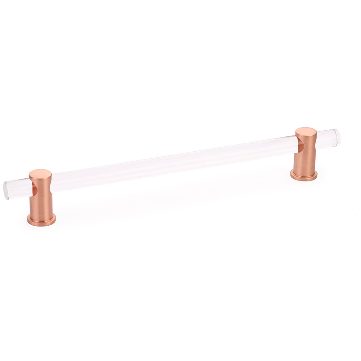 Lumiere 10" Euro Modern Luxury Solid Brass and Acrylic Bar Large Adjustable Cabinet Handle / Drawer Pull