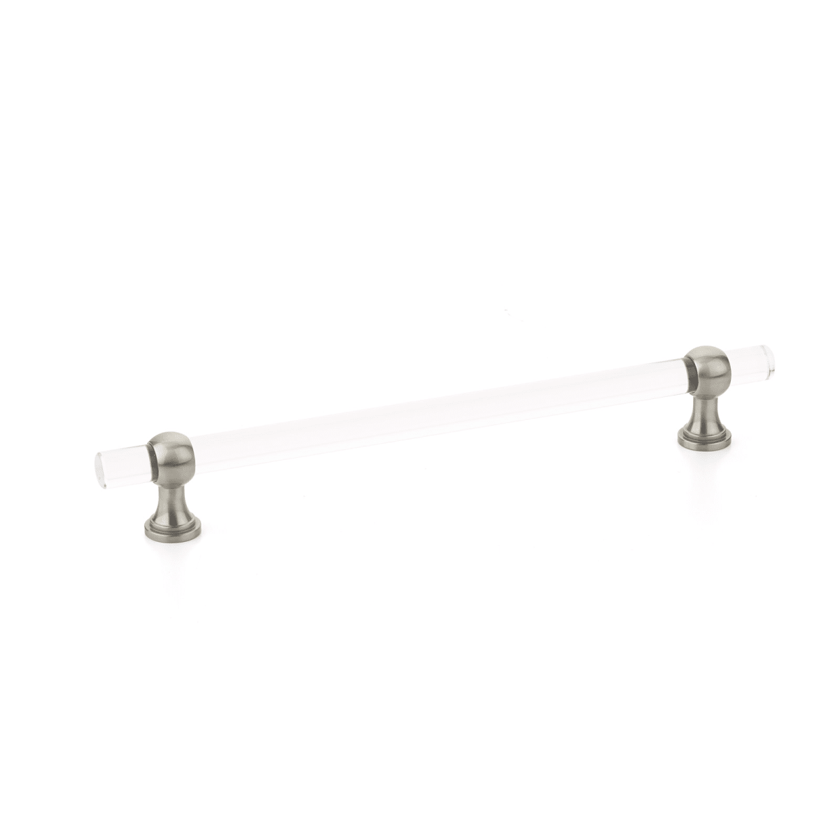 Lumiere Transitional 8" Euro Modern Acrylic and Solid Brass Luxury Adjustable Cabinet Bar Handle / Drawer Pull