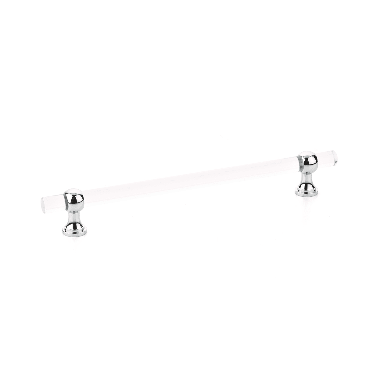 Lumiere Transitional 8" Euro Modern Acrylic and Solid Brass Luxury Adjustable Cabinet Bar Handle / Drawer Pull