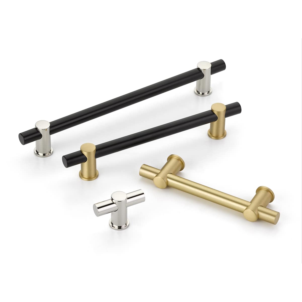 Schaub and Company - 422-SB - Fonce 12" Center to Center Luxury Solid Brass Euro Bar Style Appliance Pull / Handle in Satin Brass