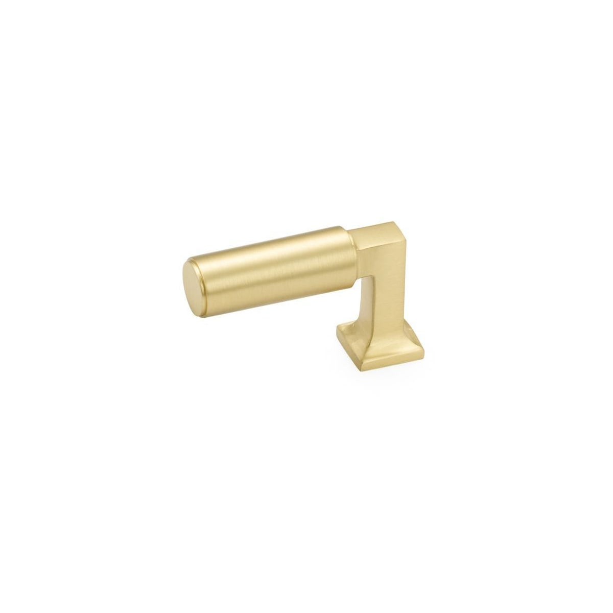 Schaub and Company - 472-SB - Haniburton 2" Long Contemporary Urban Luxury Lever Pendant Style Solid Brass Finger Cabinet Bar Knob / Drawer Knob in Satin Brass