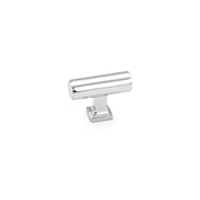 Schaub and Company - 473-26 - Haniburton 1-5/8" Urban Modern Solid Brass Luxury "T" Bar Cabinet Knob in Polished Chrome