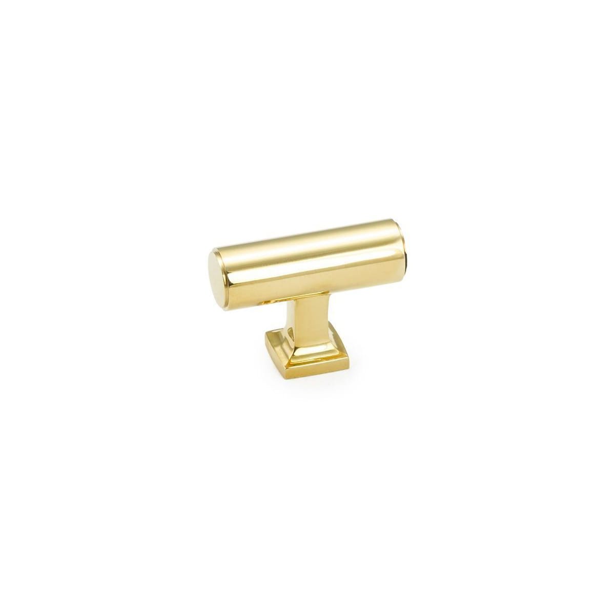 Haniburton 1-5/8" Urban Modern Solid Brass Luxury "T" Bar Cabinet Knob